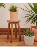 GREICE table d'appoint ou tabouret en bois d'acacia massif