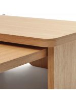 KATE set de 2 tables basses en placage chêne finition naturelle