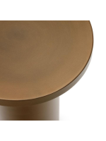 SANTI round coffee table in copper finish metal