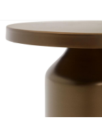 SANTI round coffee table in copper finish metal