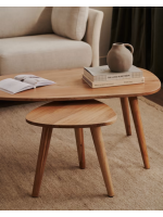 FREDAL Couchtischen aus massiver Akazie mit natürlichem Finish