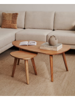 FREDAL table basse en acacia massif finition naturelle