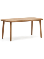 AVERY tavolo 170x90 o 225x100 cm fixed table in solid eucalyptus wood for indoor or outdoor use