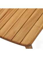 AMBASSAD extendable 180x90 reaches 240 cm in solid wood for indoors or outdoors