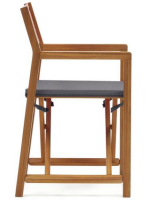 BAILA folding director's chair with armrests for outdoor in solid wood