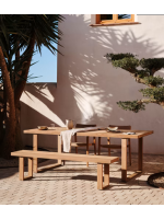 ACAR fixed table 180x90 or 220x100 cm all in solid teak wood for indoor or outdoor use