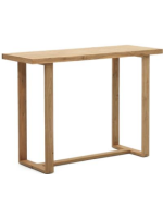 ACAR table haute 140x70 cm tout en teck massif pour usage intérieur ou extérieur