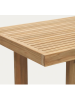 ACAR table haute 140x70 cm tout en teck massif pour usage intérieur ou extérieur