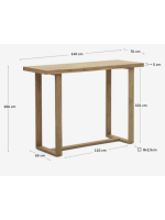 ACAR table haute 140x70 cm tout en teck massif pour usage intérieur ou extérieur