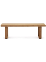 ACAR bench 170 o 210 cm in solid teak wood with slatted seat for indoor or outdoor