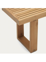 ACAR banc 170 o 210 cm en bois de teck massif avec assise à lattes pour intérieur ou extérieur