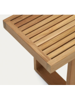 ACAR banc 170 o 210 cm en bois de teck massif avec assise à lattes pour intérieur ou extérieur