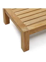 ILARY 150x70 Table basse en bois de teck pour terrasse de jardin extérieur maison ou contrat