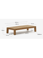 ILARY 150x70 coffee table in teak wood for garden terrace outside home or contract