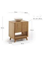 AWAYANA small piece of furniture 70X80h in solid teak wood