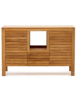 MEDINA mobile sideboard 120x80h in solid teak wood