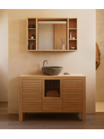 MEDINA mobile sideboard 120x80h in solid teak wood