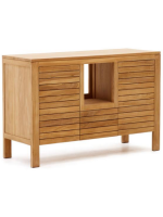 MEDINA mobile sideboard 120x80h in solid teak wood