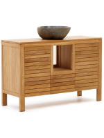 MEDINA mobile sideboard 120x80h in solid teak wood