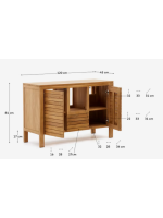 MEDINA mobile sideboard 120x80h in solid teak wood