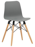 CUERO choice of color shell and legs in natural wood chair