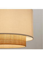 ADELAIDE lampshade for suspension lamp in white cotton and bamboo