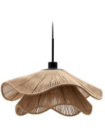 BALAIR plafonnier pour lampe à suspension en fibre naturelle de jute et métal noir