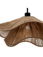 BALAIR plafonnier pour lampe à suspension en fibre naturelle de jute et métal noir