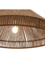 VANG Lampshade for suspension lamp in jute natural fiber and black metal