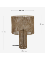 GLORIA table lamp in jute natural fiber