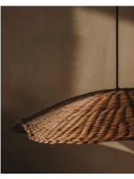 ALEGA Lampshade for suspension lamp Ø 80 cm in rattan natural fiber