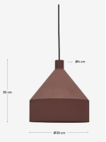 ASCIA lampada a sospensione Ø 30 cm in metallo terracotta