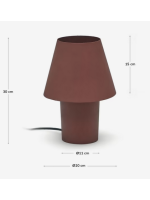 COLOR home design terracotta metal table lamp