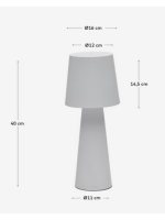 ABAIR lámpara de mesa h 40 cm portátil LED metal