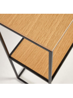 NEIL Console cm 120x80 h in walnut or oak veneer and black metal structure