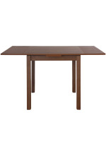 TIVOLI extendable table 80x80 with 140 cm extension or 120x80 with 180 cm extension in solid wood with walnut finish