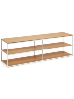 CALM TV unit 160cm in oak veneer and white metal structure