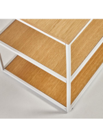 CALM TV unit 160cm in oak veneer and white metal structure