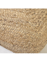 ASTRO 50 x 50 in natural jute bevelled square pouf