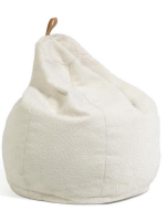 BIORN pouf effetto shearling bianco Ø 70 cm