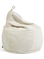 BIORN pouf effetto shearling bianco Ø 70 cm