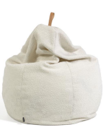 BIORN pouf effetto shearling bianco Ø 70 cm