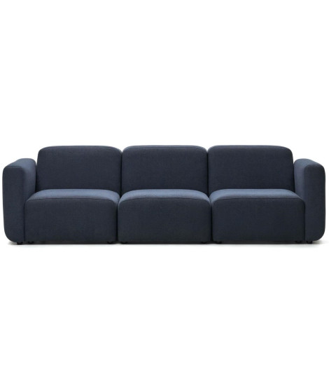 COOL blue or beige 3 seater sofa in fabric 263 cm