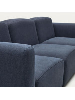 COOL blue or beige 3 seater sofa in fabric 263 cm