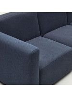 COOL blue or beige 3 seater sofa in fabric 263 cm