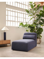 COOL module chaise longue 75x152 cm bleu ou beige en tissu