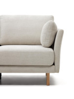SAMIN 260 cm 3-seater sofa with right or left chaise longue in wood feet and cushions with removable stain-resistant covers