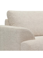 BENGIAMY 3-seater sofa 230 cm with wood feet and cushions with removable stain-resistant fabric covers