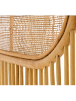 KELY testata per letto matrimoniale da 160 cm in rattan naturale design rustico coloniale