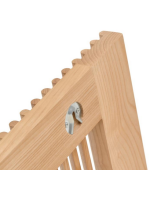BOMBER double bed headboard in solid oak wood
